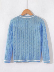 Kids Uniform Knitted Pullovers V-neck Sweaters School Clothes