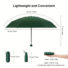 Portable 5-Fold Sun Protection Umbrella Lightweight Compact Umbrella