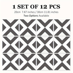 12pcs Moroccan Style Floor Stickers Waterproof Non slip Home Decoration Self adh