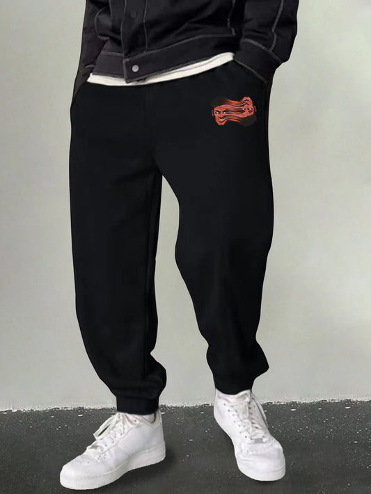 Men's Graphic Sweatpants Casual Drawstring Joggers Outdoor