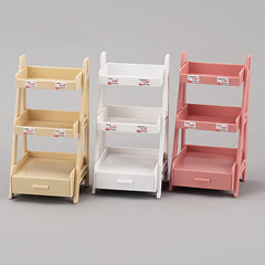 Dollhouse Flower Stand 2 Tier Shelves w/ Pull Out Drawer Plast