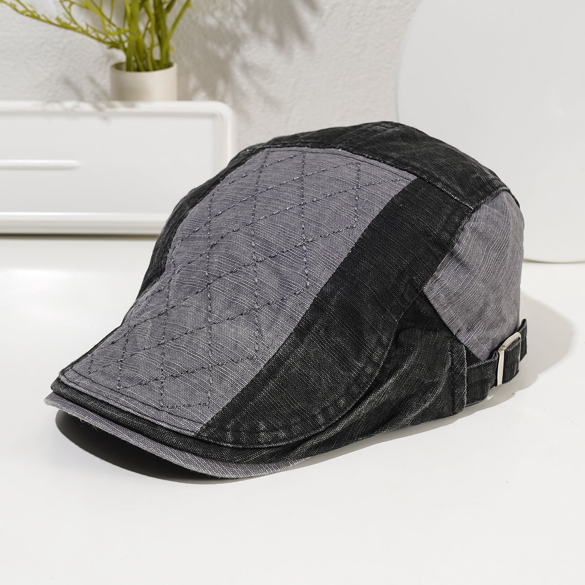 Men's Peaked Cap Sunshade Ventilated Hat Casual British Beret