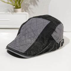 Men's Peaked Cap Sunshade Ventilated Hat Casual British Beret