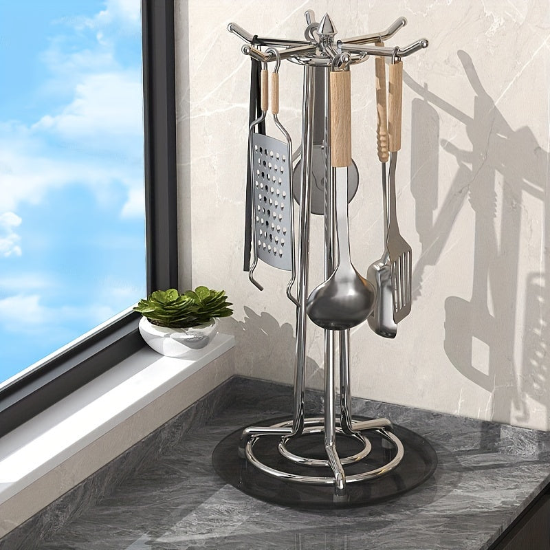 Kitchen Countertop Cooking Pot Spatula Spoon Hanging Rack