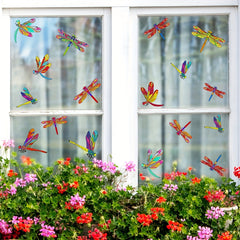 3pcs Dragonfly Window Decal Self adhesive Removable PVC Sticker