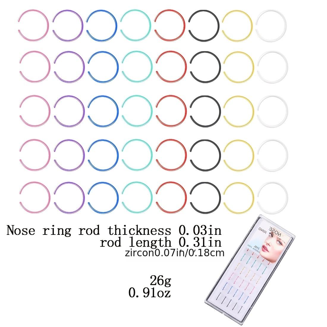 Stainless Steel Zicron Studded Nose Stud Nose Ring 24 40 60 Sets