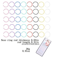 Stainless Steel Zicron Studded Nose Stud Nose Ring 24 40 60 Sets