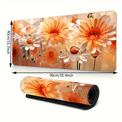 Flower Large Mousepad Natural Rubber Anti Slip Office Mouse Pad