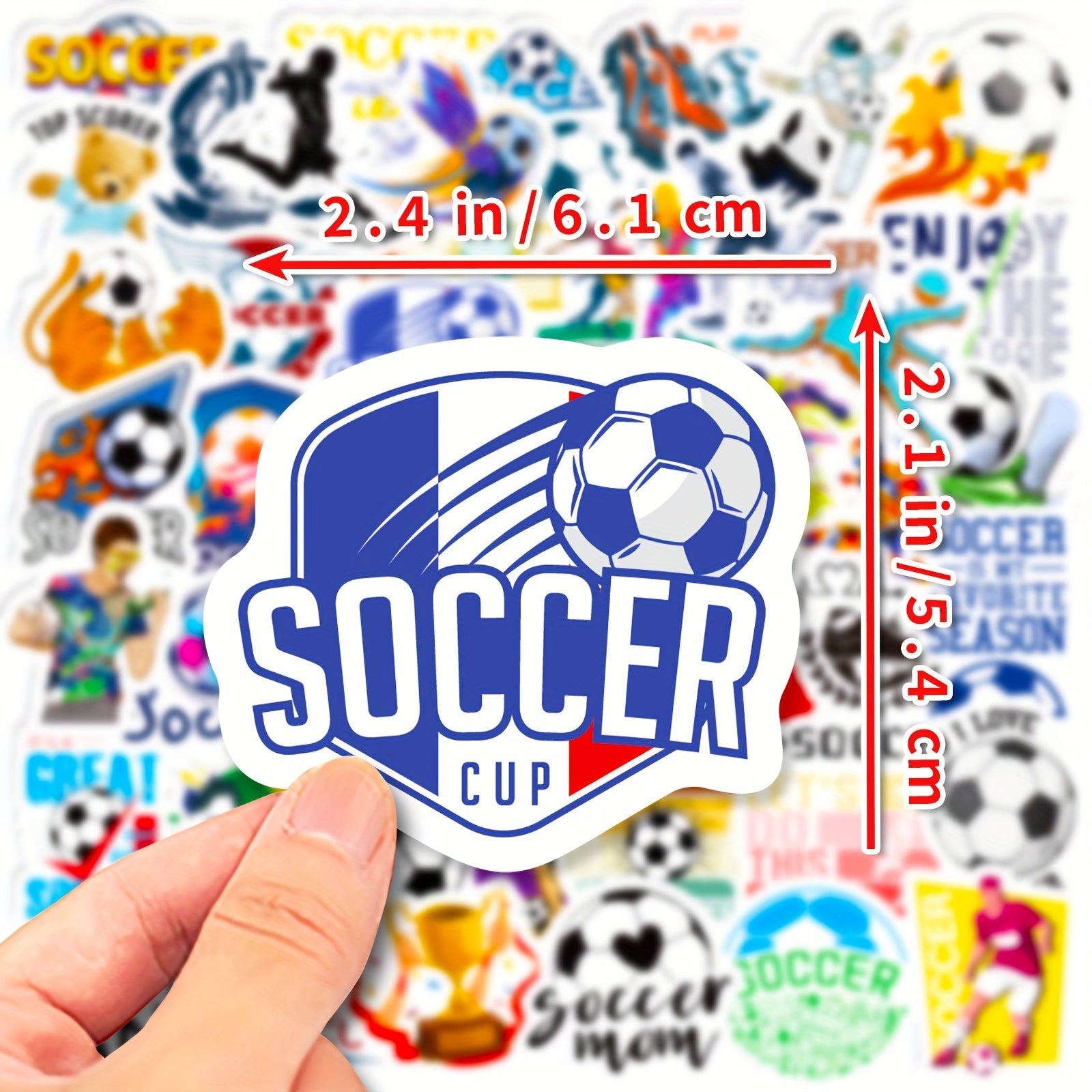 50pcs Football Star Team Graffiti Stickers Waterproof Decor