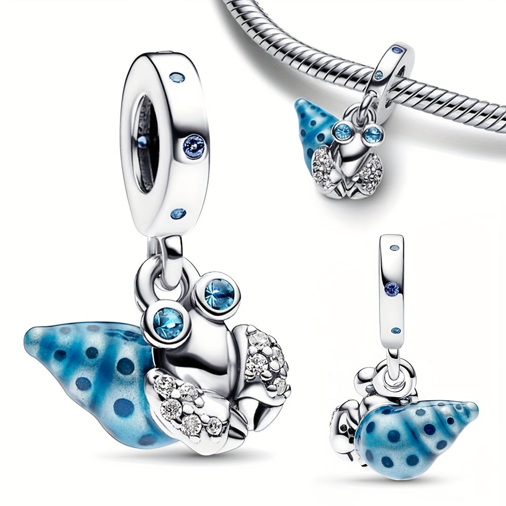 Summer Beach Ocean Pendant Marine Life Charm Bead Crab Shell