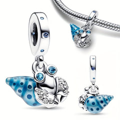 Summer Beach Ocean Pendant Marine Life Charm Bead Crab Shell
