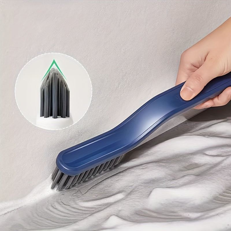 V-shaped Crevice Brush 2 in 1 Bathroom Short Handle Floor Brush