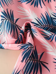 Toddler Girls Tropical Leaves Cami Rompers Jumpsuits - Kids Summer Clothes