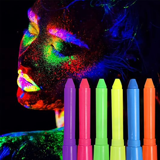 Glow In The Dark Face Paint Set Halloween Party Makeup Non Toxic