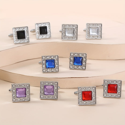 Rhinestone Cufflinks Shirt Cufflinks Wedding Business Gift
