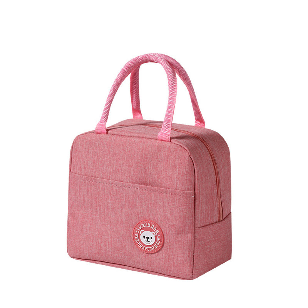 Bear Pattern Lunch Bag Portable Thermal Bag Reusable Bento Bag