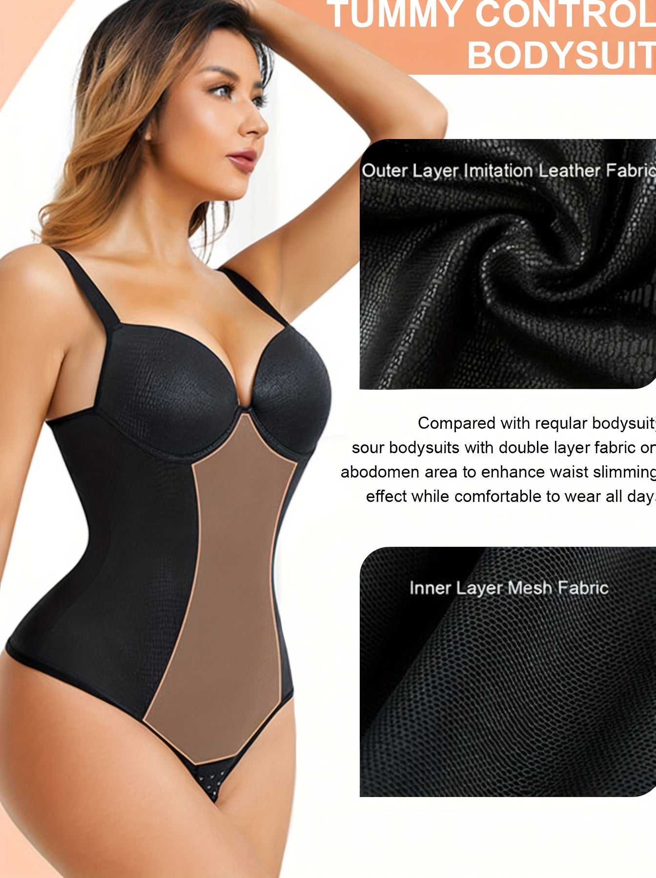 Shaping Bodysuit Push Up Tummy Control Slimmer Slip Body Shaper Women's