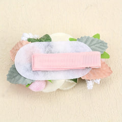 3pcs Floral Hair Clips for Baby Girls Boutique Fully Lined Hair Accessories