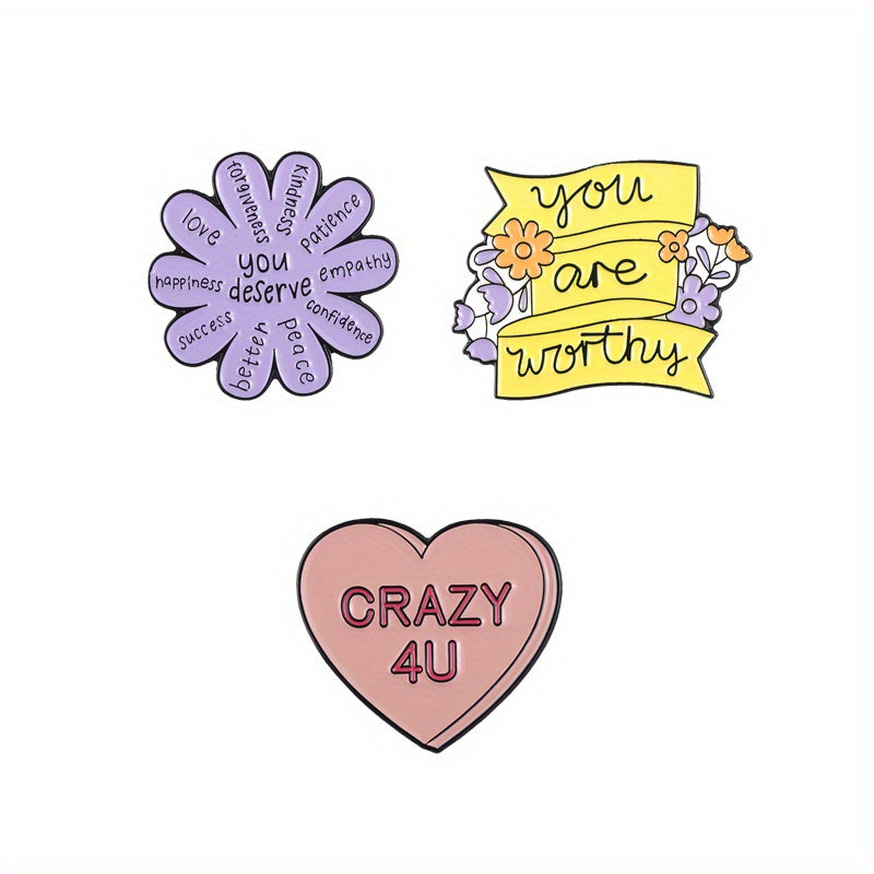 Stay Classy Enamel Pins You're Enough You Deserve Brooches Lapel Badges Slogan