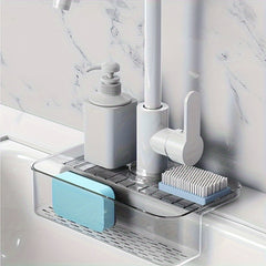 Faucet Splash-proof Sink Drain Rack Large Capacity Kitchen Drain Basket