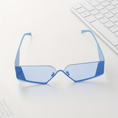 Men's Rimless UV Protection Sports Sunglasses for Cycling Travel Fishing