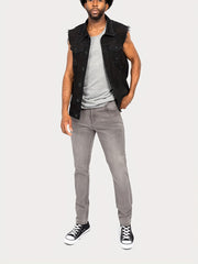 Men's Ripped Denim Vest Retro Sleeveless Jackets