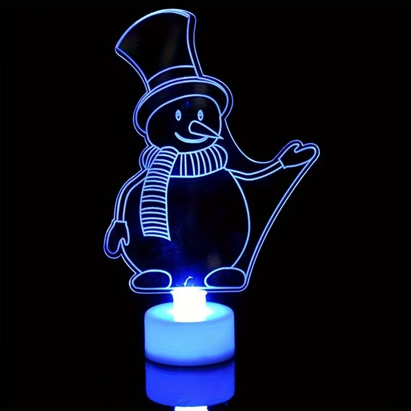 Colorful Acrylic Christmas Tree Snowman Santa Claus Decorations