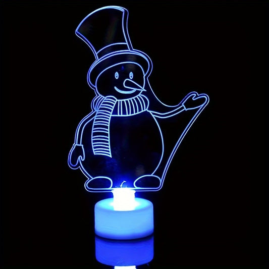 Colorful Acrylic Christmas Tree Snowman Santa Claus Decorations