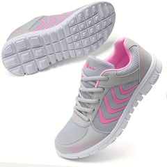 Women's Breathable Athletic Running Sneakers Lace Up Comfort Shoes