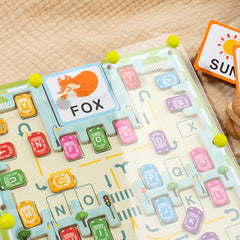 Wooden Magnetic Car Maze Game for Kids, Educational Toy with Magnets