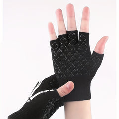 Men's Skull Skeleton Pattern Half Finger Gloves For Outdoor Halloween Gift