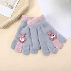 5 Finger Thin Warm Knitted Gloves for Autumn & Winter