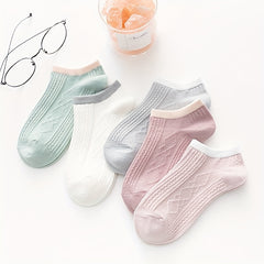 Argyle Textured Low Cut Socks Women's Stockings