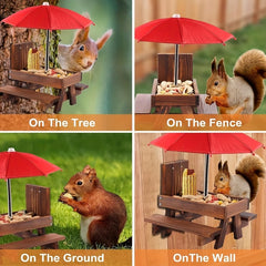 Squirrel Feeder With Umbrella Bird Feeder - Fall Decor