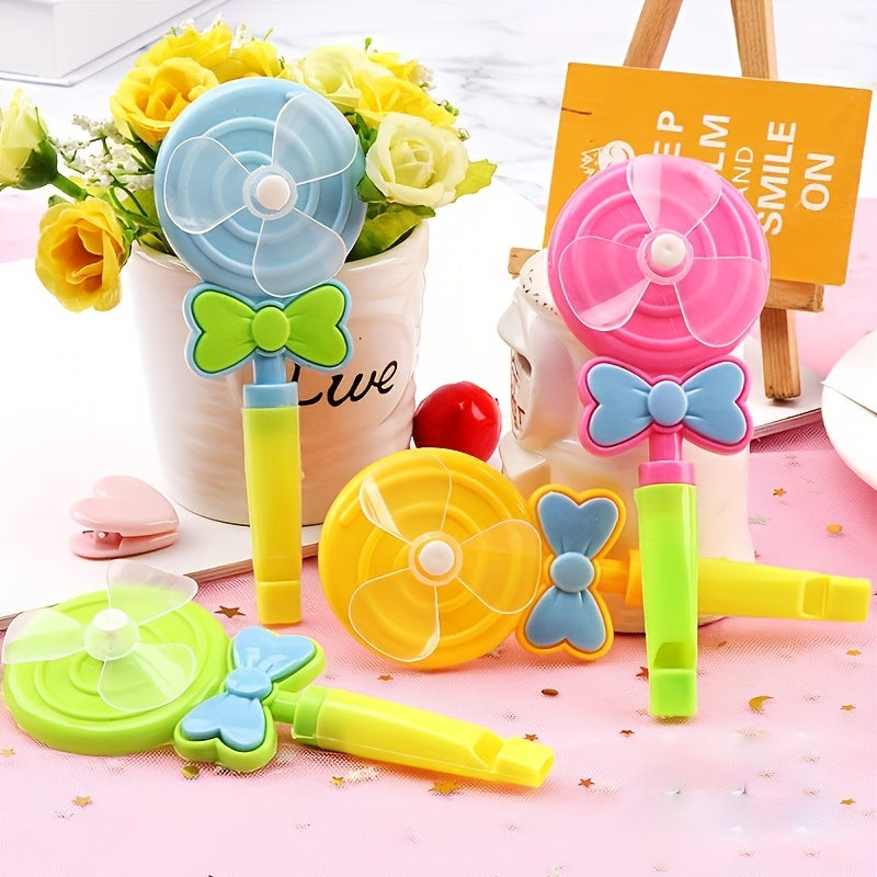 12pcs Lollipop Windmill Whistle Toy for Parties