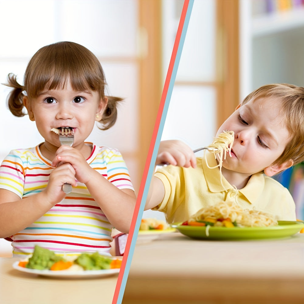 4pcs Toddler Forks Set Stainless Steel Kids Metal Forks Safe for Children