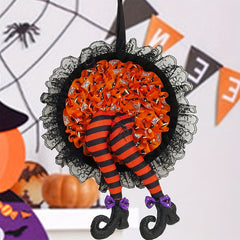 Halloween Wreath Witch Leg Hanging Ornament