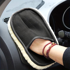 Car Brush Cleaner Wool Soft Gloves - Car Cleaning Brush Washer Care