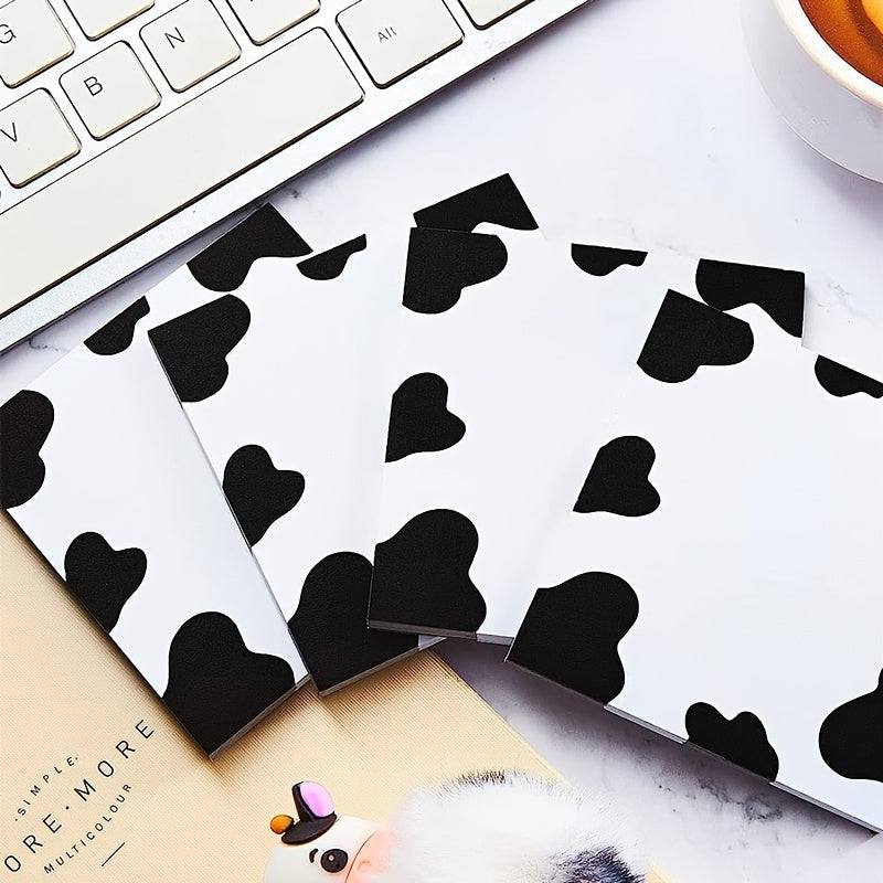 Cow Spot Pattern Sticky Note Book, 50 Sheets, Easy Adhesive