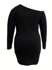  Sexy One Shoulder Mini Dress