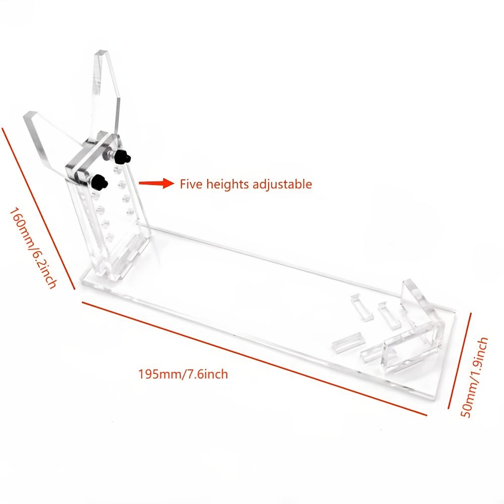 Acrylic Pistol Display Rack 19.5" 5 Height Adjustable Stand