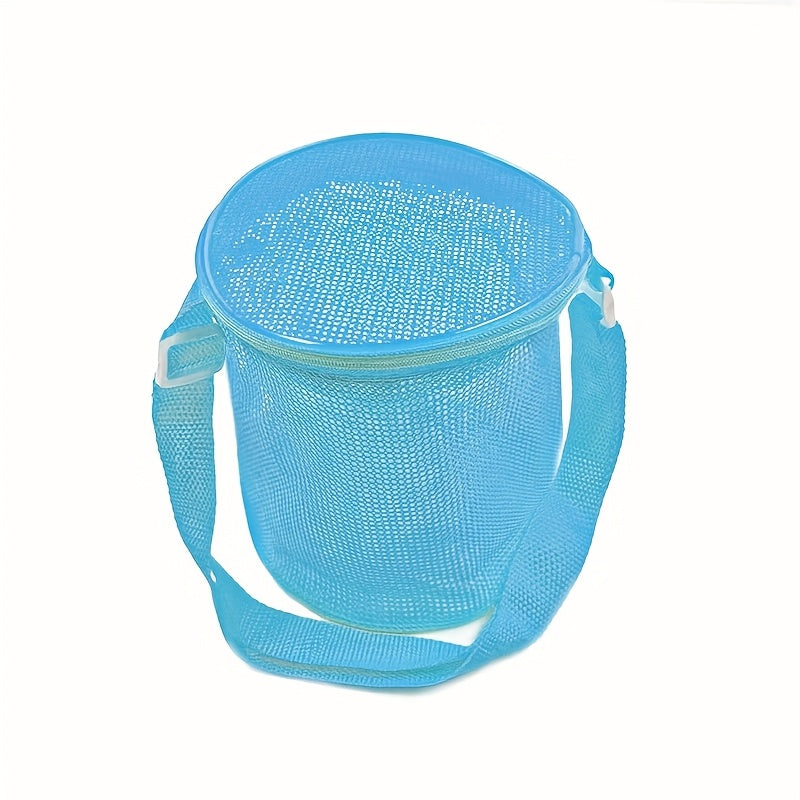 FFYUANFS Large Mesh Seashell & Sand Toys Beach Bag with Strap