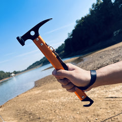 KORAMAN Camping Hammer Multifunctional Steel Hammer with Stake Remover