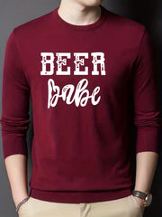 Knitted Crew Neck Pullover Sweater for Men