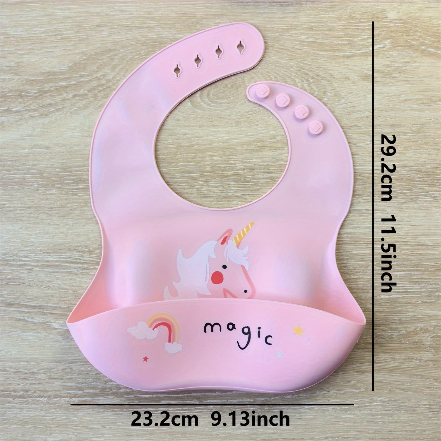 Waterproof Silicone Feeding Bib for Kids with Snap Closure