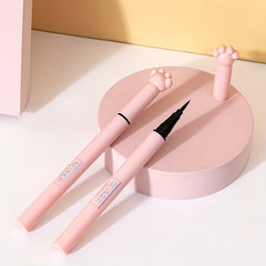 Waterproof Liquid Eyeliner Pen, Smudge-proof Formula, Cat Paw Packaging, Brown