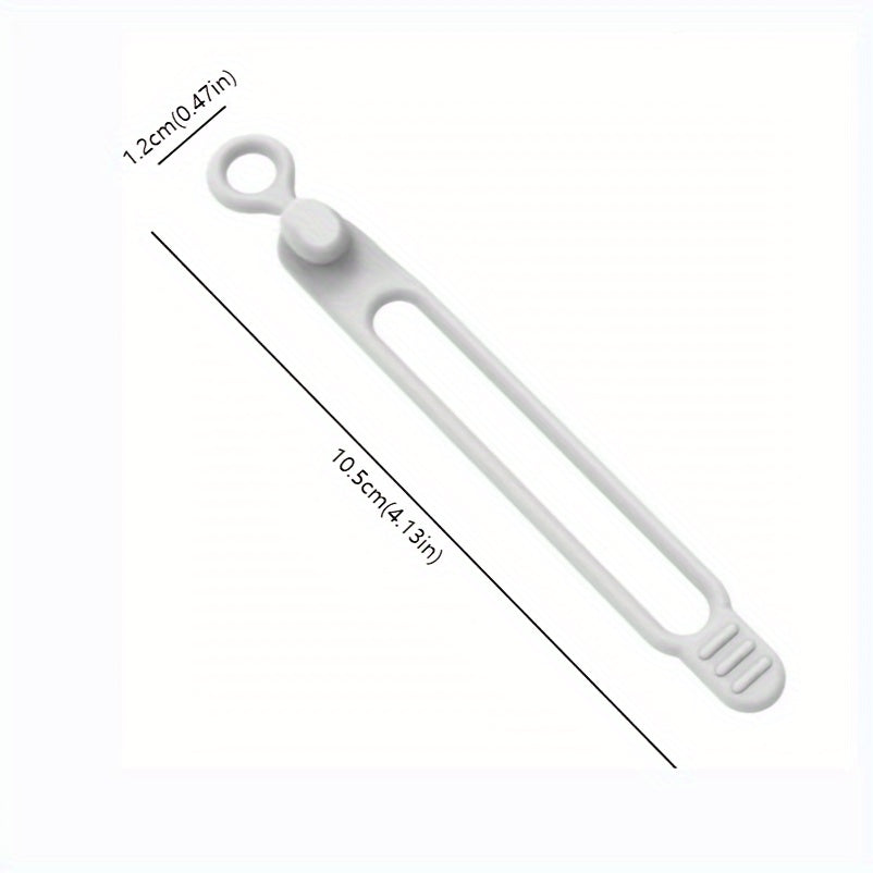 4pcs Reusable Silicone Cable Ties - Cord Organizer for Wires