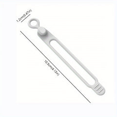4pcs Reusable Silicone Cable Ties - Cord Organizer for Wires