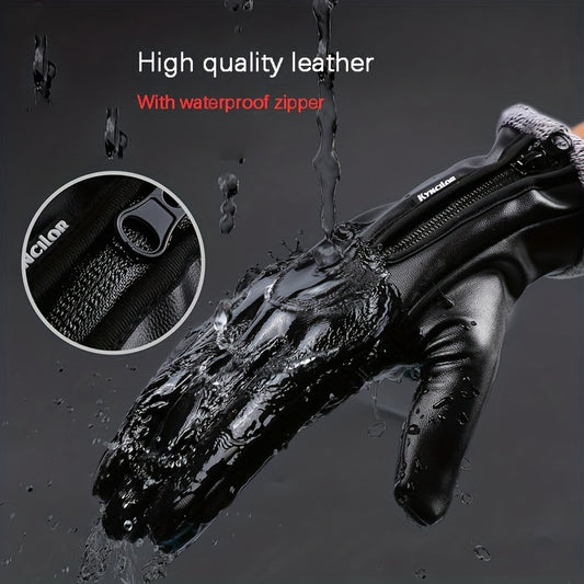 Winter Cycling Gloves Full Finger Waterproof Windproof Antiskid Touch Screen
