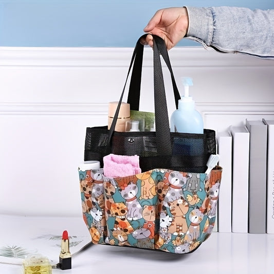 Large Shower Caddy Bag With Handle Quick Dry Mesh Organizer Tote